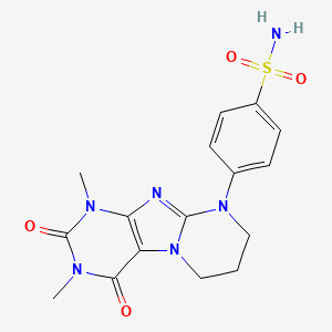 4-(1,3-dimethyl-2,4-dioxo-1,3,5-trihydro-6H,7H,8H-1,3-diazaperhydroino[1,2-h]p urin-9-yl)benzenesulfonamide