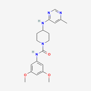 B2789812 N-(3,5-Dimethoxyphenyl)-4-[(6-methylpyrimidin-4-yl)amino]piperidine-1-carboxamide CAS No. 2415583-51-4
