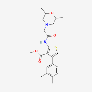 Methyl 2-(2-(2,6-dimethylmorpholino)acetamido)-4-(3,4-dimethylphenyl)thiophene-3-carboxylate