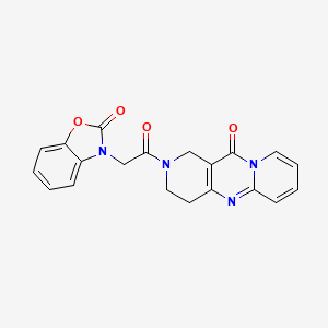 3-(2-oxo-2-(11-oxo-3,4-dihydro-1H-dipyrido[1,2-a:4',3'-d]pyrimidin-2(11H)-yl)ethyl)benzo[d]oxazol-2(3H)-one