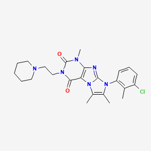 6-(3-Chloro-2-methylphenyl)-4,7,8-trimethyl-2-(2-piperidin-1-ylethyl)purino[7,8-a]imidazole-1,3-dione