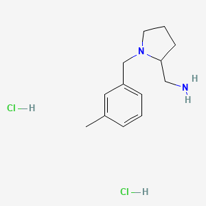 [1-[(3-Methylphenyl)methyl]pyrrolidin-2-yl]methanamine;dihydrochloride