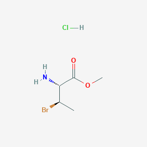 molecular formula C5H11BrClNO2 B2789849 methyl (2R,3R)-2-amino-3-bromobutanoate hydrochloride CAS No. 2580099-83-6