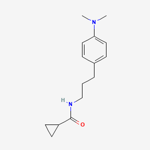 molecular formula C15H22N2O B2789850 N-(3-(4-(dimethylamino)phenyl)propyl)cyclopropanecarboxamide CAS No. 953196-83-3