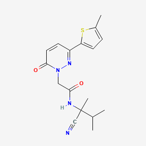 N-(1-cyano-1,2-dimethylpropyl)-2-[3-(5-methylthiophen-2-yl)-6-oxo-1,6-dihydropyridazin-1-yl]acetamide
