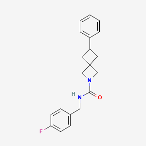 N-[(4-Fluorophenyl)methyl]-6-phenyl-2-azaspiro[3.3]heptane-2-carboxamide