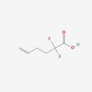 molecular formula C6H8F2O2 B2789880 2,2-difluorohex-5-enoicacid CAS No. 60800-95-5