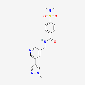 4-(N,N-dimethylsulfamoyl)-N-((5-(1-methyl-1H-pyrazol-4-yl)pyridin-3-yl)methyl)benzamide