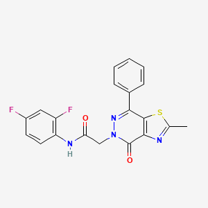 N-(2,4-difluorophenyl)-2-(2-methyl-4-oxo-7-phenylthiazolo[4,5-d]pyridazin-5(4H)-yl)acetamide