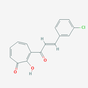 molecular formula C16H11ClO3 B278989 3-[3-(3-Chlorophenyl)acryloyl]-2-hydroxy-2,4,6-cycloheptatrien-1-one 
