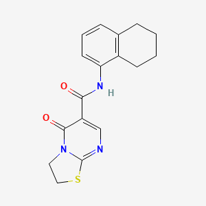 5-oxo-N-(5,6,7,8-tetrahydronaphthalen-1-yl)-3,5-dihydro-2H-thiazolo[3,2-a]pyrimidine-6-carboxamide