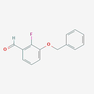 molecular formula C14H11FO2 B027899 3-苄氧基-2-氟苯甲醛 CAS No. 103438-90-0