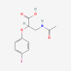 3-Acetamido-2-(4-fluorophenoxy)propanoic acid
