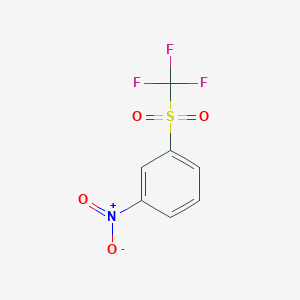 molecular formula C7H4F3NO4S B2789907 1-Nitro-3-(trifluoromethane)sulfonylbenzene CAS No. 1548-72-7