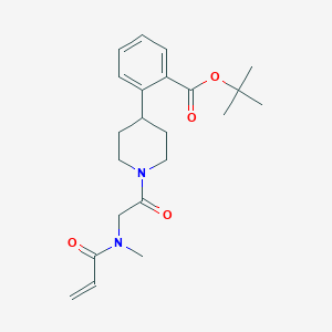 B2789944 Tert-butyl 2-[1-[2-[methyl(prop-2-enoyl)amino]acetyl]piperidin-4-yl]benzoate CAS No. 2361886-74-8