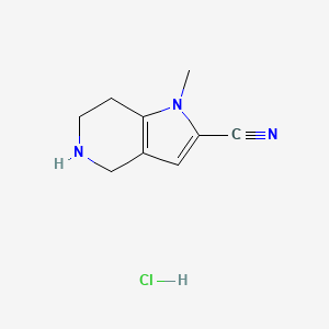 1-Methyl-4,5,6,7-tetrahydropyrrolo[3,2-c]pyridine-2-carbonitrile;hydrochloride