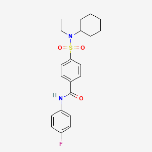4-(N-cyclohexyl-N-ethylsulfamoyl)-N-(4-fluorophenyl)benzamide