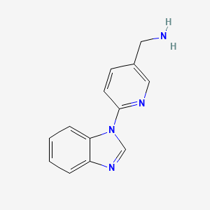 [6-(1H-1,3-benzodiazol-1-yl)pyridin-3-yl]methanamine