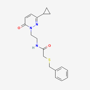 2-(benzylthio)-N-(2-(3-cyclopropyl-6-oxopyridazin-1(6H)-yl)ethyl)acetamide