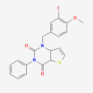 1-[(3-fluoro-4-methoxyphenyl)methyl]-3-phenyl-1H,2H,3H,4H-thieno[3,2-d]pyrimidine-2,4-dione