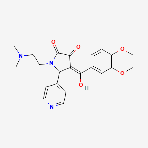 4-(2,3-dihydrobenzo[b][1,4]dioxine-6-carbonyl)-1-(2-(dimethylamino)ethyl)-3-hydroxy-5-(pyridin-4-yl)-1H-pyrrol-2(5H)-one