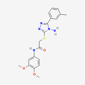 2-((4-amino-5-(m-tolyl)-4H-1,2,4-triazol-3-yl)thio)-N-(3,4-dimethoxyphenyl)acetamide