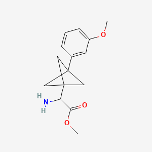 molecular formula C15H19NO3 B2790006 Methyl 2-amino-2-[3-(3-methoxyphenyl)-1-bicyclo[1.1.1]pentanyl]acetate CAS No. 2287261-15-6