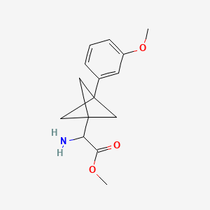 Methyl 2-amino-2-[3-(3-methoxyphenyl)-1-bicyclo[1.1.1]pentanyl]acetate