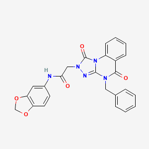 N-(benzo[d][1,3]dioxol-5-yl)-2-(4-benzyl-1,5-dioxo-4,5-dihydro-[1,2,4]triazolo[4,3-a]quinazolin-2(1H)-yl)acetamide