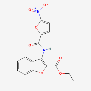 Ethyl 3-(5-nitrofuran-2-carboxamido)benzofuran-2-carboxylate