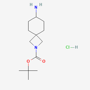 molecular formula C13H25ClN2O2 B2790024 tert-Butyl 7-amino-2-azaspiro[3.5]nonane-2-carboxylate hydrochloride CAS No. 2241139-81-9