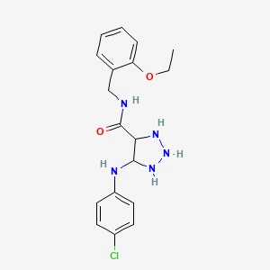 molecular formula C18H18ClN5O2 B2790028 5-[(4-chlorophenyl)amino]-N-[(2-ethoxyphenyl)methyl]-1H-1,2,3-triazole-4-carboxamide CAS No. 1291854-34-6