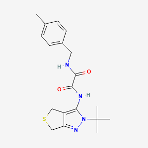 molecular formula C19H24N4O2S B2790029 N-{2-tert-butyl-2H,4H,6H-thieno[3,4-c]pyrazol-3-yl}-N'-[(4-methylphenyl)methyl]ethanediamide CAS No. 899756-43-5