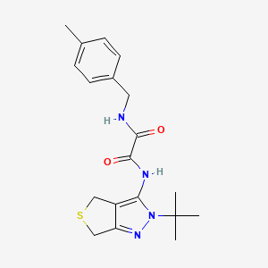 molecular formula C19H24N4O2S B2790029 N'-(2-tert-butyl-4,6-dihydrothieno[3,4-c]pyrazol-3-yl)-N-[(4-methylphenyl)methyl]oxamide CAS No. 899756-43-5