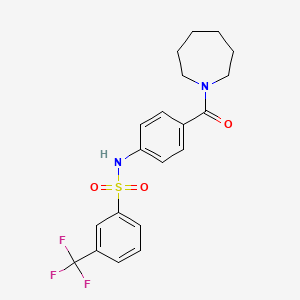 N-(4-(azepane-1-carbonyl)phenyl)-3-(trifluoromethyl)benzenesulfonamide
