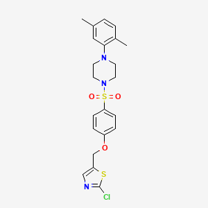 (2-Chloro-1,3-thiazol-5-yl)methyl 4-{[4-(2,5-dimethylphenyl)piperazino]sulfonyl}phenyl ether