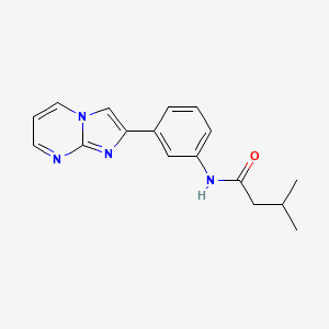 N-(3-(imidazo[1,2-a]pyrimidin-2-yl)phenyl)-3-methylbutanamide