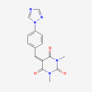 1,3-dimethyl-5-{[4-(1H-1,2,4-triazol-1-yl)phenyl]methylene}-2,4,6(1H,3H,5H)-pyrimidinetrione