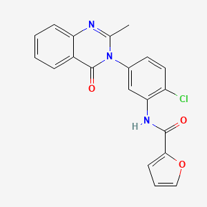 molecular formula C20H14ClN3O3 B2790065 N-(2-chloro-5-(2-methyl-4-oxoquinazolin-3(4H)-yl)phenyl)furan-2-carboxamide CAS No. 899757-93-8