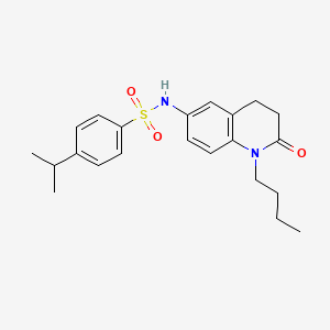 molecular formula C22H28N2O3S B2790092 N-(1-butyl-2-oxo-1,2,3,4-tetrahydroquinolin-6-yl)-4-(propan-2-yl)benzene-1-sulfonamide CAS No. 941955-22-2