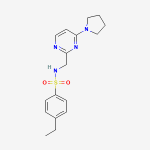 4-ethyl-N-((4-(pyrrolidin-1-yl)pyrimidin-2-yl)methyl)benzenesulfonamide