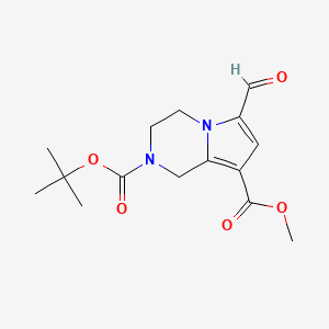 2-tert-butyl 8-methyl 6-formyl-1H,2H,3H,4H-pyrrolo[1,2-a]pyrazine-2,8-dicarboxylate