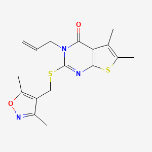 3-allyl-2-(((3,5-dimethylisoxazol-4-yl)methyl)thio)-5,6-dimethylthieno[2,3-d]pyrimidin-4(3H)-one