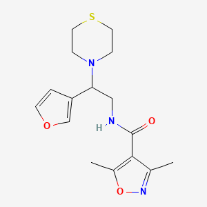 N-(2-(furan-3-yl)-2-thiomorpholinoethyl)-3,5-dimethylisoxazole-4-carboxamide