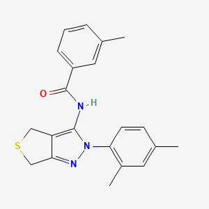 molecular formula C21H21N3OS B2790139 N-(2-(2,4-dimethylphenyl)-4,6-dihydro-2H-thieno[3,4-c]pyrazol-3-yl)-3-methylbenzamide CAS No. 396719-84-9
