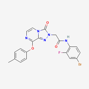 molecular formula C20H15BrFN5O3 B2790198 N-(4-bromo-2-fluorophenyl)-2-[8-(4-methylphenoxy)-3-oxo-2H,3H-[1,2,4]triazolo[4,3-a]pyrazin-2-yl]acetamide CAS No. 1116060-81-1