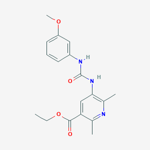molecular formula C18H21N3O4 B2790205 Ethyl 5-{[(3-methoxyphenyl)carbamoyl]amino}-2,6-dimethylpyridine-3-carboxylate CAS No. 622789-22-4