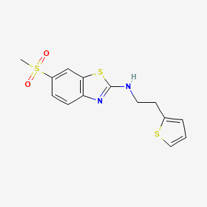 6-(methylsulfonyl)-N-(2-(thiophen-2-yl)ethyl)benzo[d]thiazol-2-amine