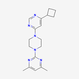 2-[4-(6-Cyclobutylpyrimidin-4-yl)piperazin-1-yl]-4,6-dimethylpyrimidine