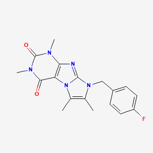6-[(4-Fluorophenyl)methyl]-2,4,7,8-tetramethylpurino[7,8-a]imidazole-1,3-dione